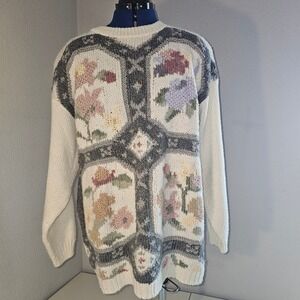 Allison Smith vntg womens xl cottage core grandma core long sleeve sweater